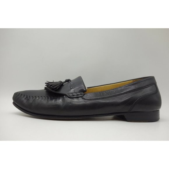 Johnston Murphy Black Leather Kilt Tassel Slip On Loafers Shoes Men\'s 10 M main image 6